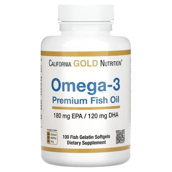 California Gold Nutrition, Ômega-3, Óleo de Peixe Premium