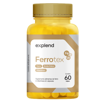 Ferrotex 60 Cápsulas – Explend Suplemento Alimentar com Ferro, Ácido Fólico e Vitaminas