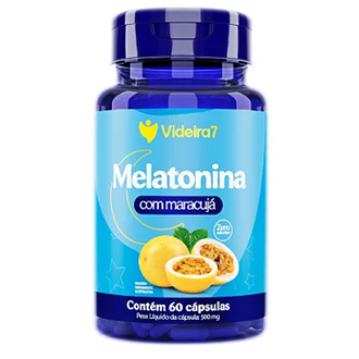 Suplemento Alimentar Melatonina com Maracujá 500MG 60 Caps - Videira7